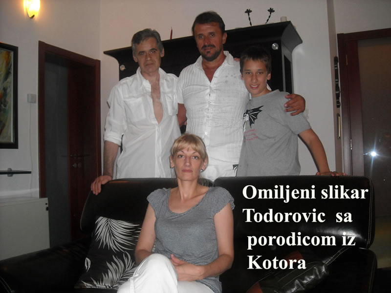 Omiljeni slikar Todorović sa porodicom iz Kotora