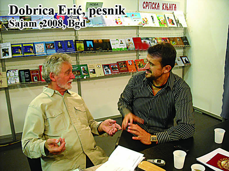 Dobrica Erić, pesnik, Sajam, 2008, Bgd